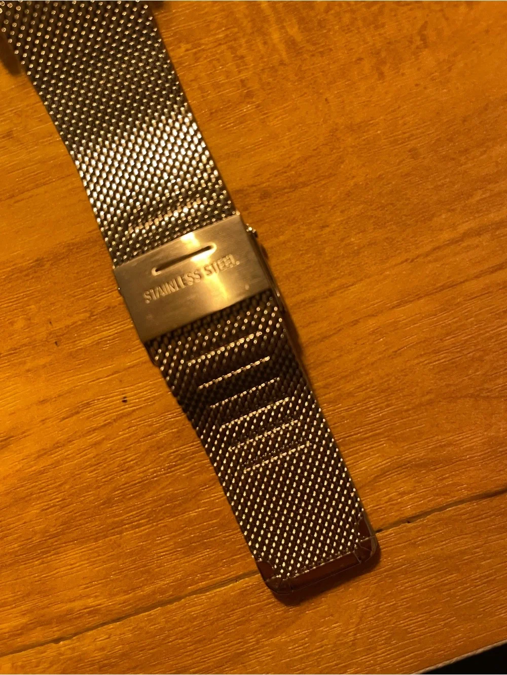 TOUS Silver Mesh Strap Watch with Heart and Star Markers and Ruby